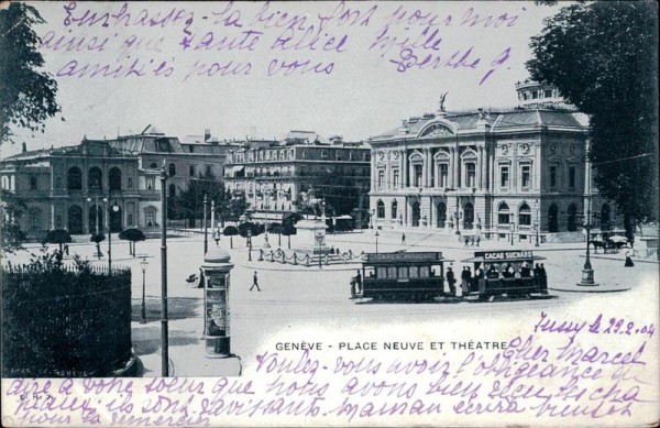 Genève, Place neuve et théatre Vorderseite