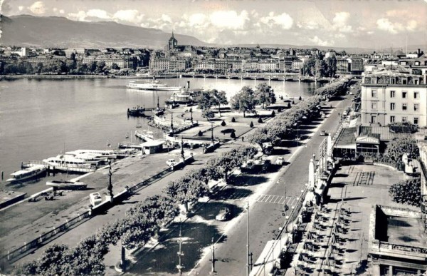 Genève. Quai du Mont-Blanc et vue sur la Villa Vorderseite