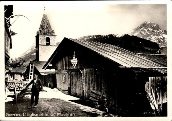 Gryon - L'Eglise et le Muveran Vorderseite