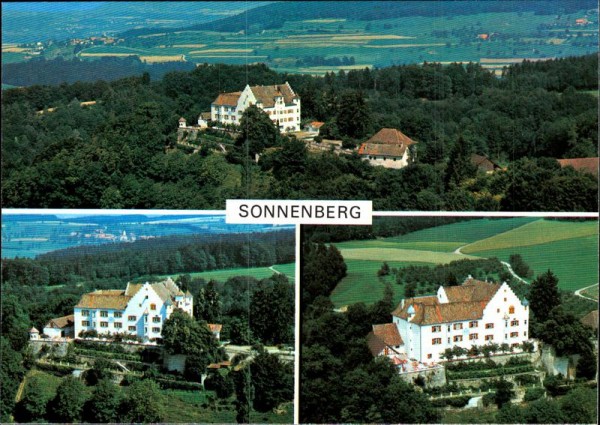 Stettfurt, Schloss Sonnenberg, Flugaufnahme Vorderseite