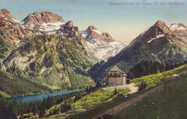 Kurhaus Voralp bei Grabs mit dem Voralpsee