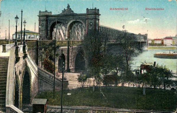 Mannheim, Rheinbrücke Vorderseite