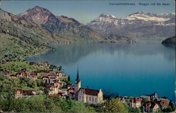 Weggis und die Alpen Vorderseite