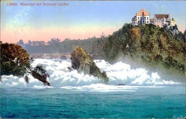 Rheinfall mit Schloss Laufen Vorderseite