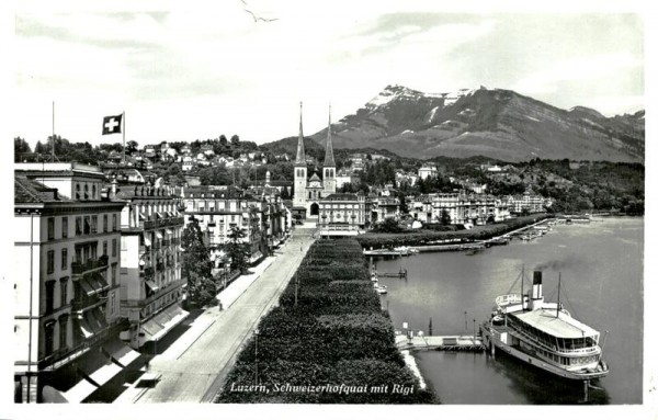 Schweizerhofquai mit Rigi Vorderseite