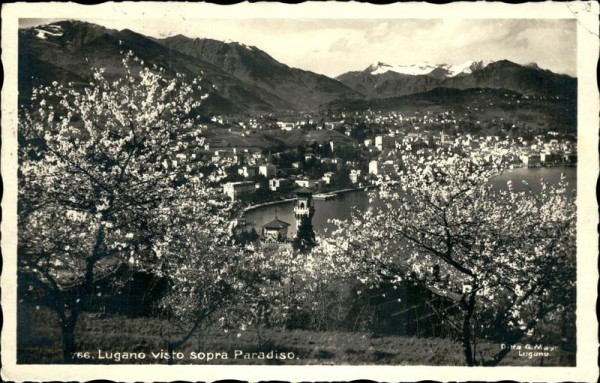 Lugano visto sopra Paradiso Vorderseite