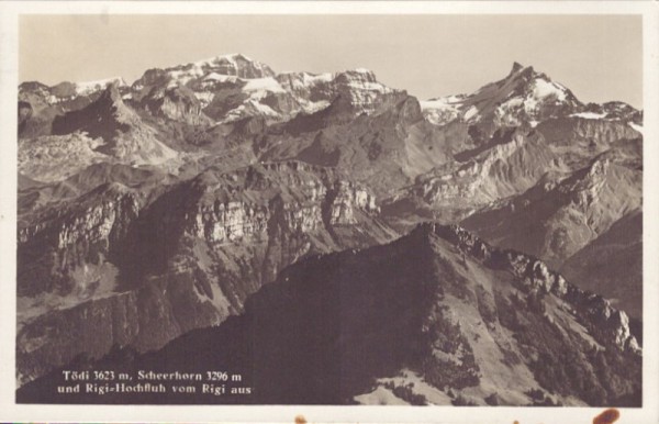 Tödi, Scheerhorn und Rigi-Hochfluh vom Rigi aus