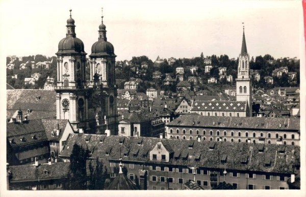 St. Gallen, Klosterkirche, St. Laurenzen. 1944 Vorderseite