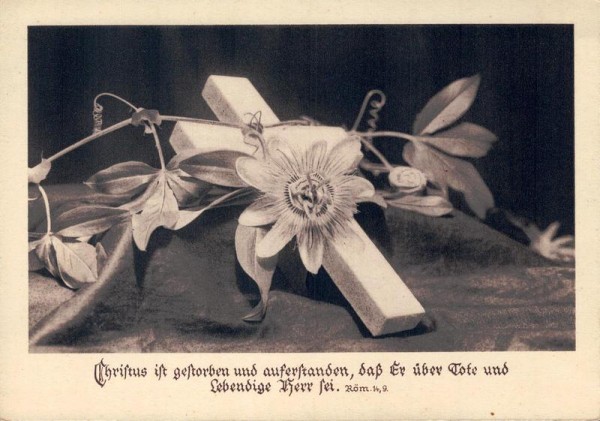 Gesegnete Ostern! Bibelzitat, Röm.14,9 Vorderseite