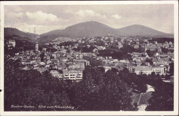 Baden-Baden Blick zum Friesenberg