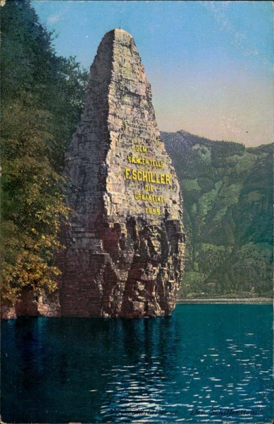 Vierwaldstättersee. Der Schillerstein Vorderseite