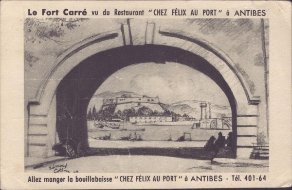 Antibes, le fort carré, Restaurant chef Félix au port Vorderseite