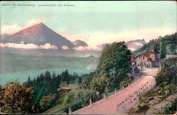 St.Beatenberg. Landschaft mit Niesen Vorderseite