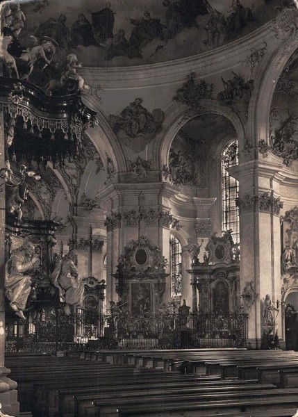 St. Gallen, Kathedrale. Innenansicht Vorderseite