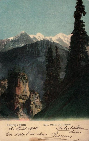 Schynige Platte - Eiger , Mönch und Jungfrau Vorderseite