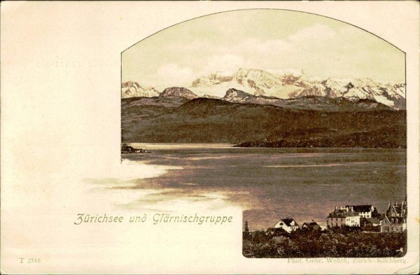Zürichsee und Glärnischgruppe Vorderseite