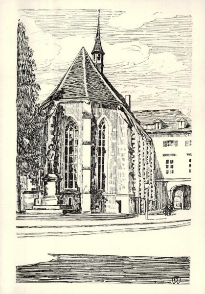 Zürich, Wasserkirche Vorderseite