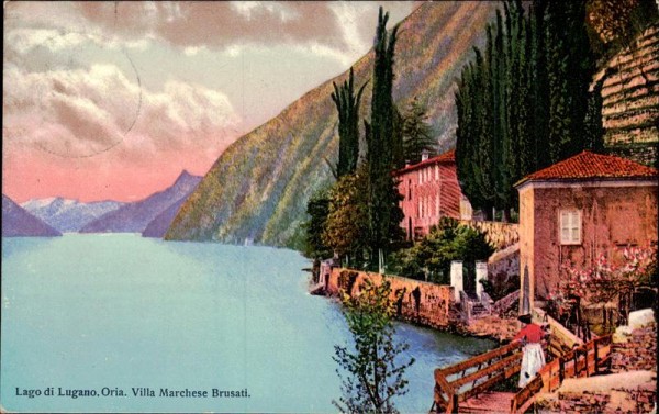 Lago di Lugano. Oria. Villa Marchese brusati Vorderseite