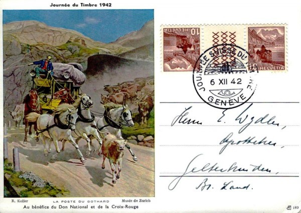"La Poste du Gotthard" von R. Koller Vorderseite