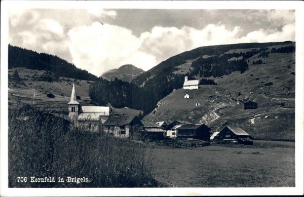 Kornfeld in Breil/Brigels. Vorderseite