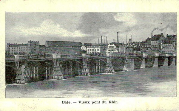 Bale, Vieux pont du Rhin Vorderseite