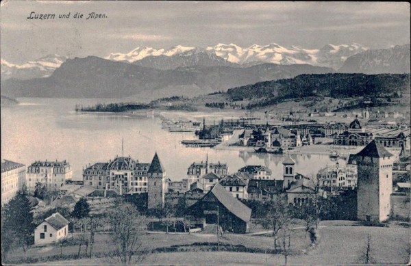 Luzern und die Alpen. Vorderseite