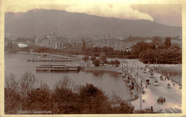 Zürich, Quaibrücke Vorderseite