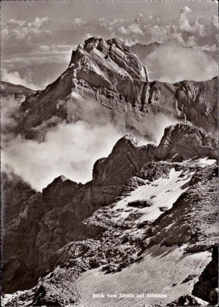 Blick vom Säntis auf Altmann Vorderseite