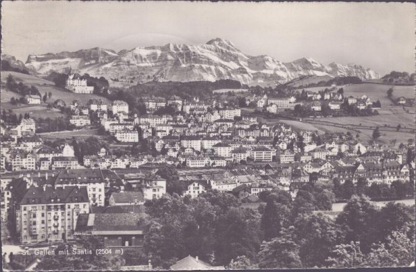 St. Gallen mit Säntis Vorderseite