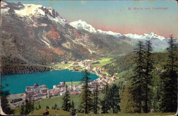 St. Moritz vom Larethügel Vorderseite