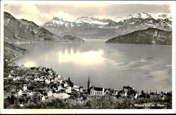 Weggis und die Alpen. Vorderseite