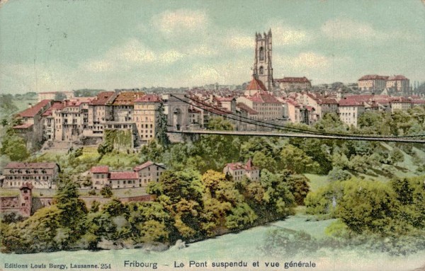 Fribourg, Le Pont suspendu  Vorderseite
