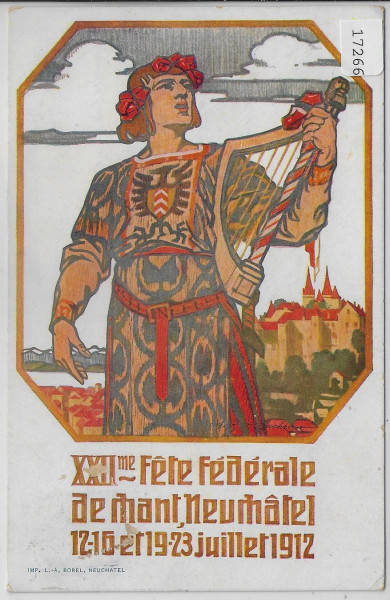 XXIIme Fete Federale de chant Neuchatel juillet 1912