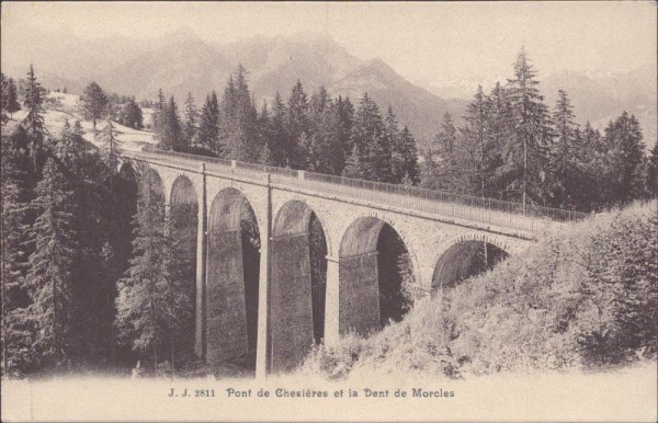 Pont de Chesières et la Dent de Morcles