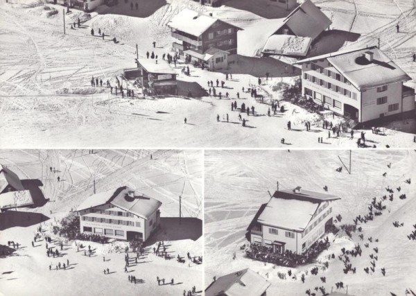 Hotel - Garni Tea Room, Wirz, Stoos SZ  -  Flugaufnahmen Vorderseite