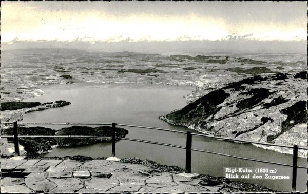 Rigi-Kulm (1800 m) Blick auf den Zugersee Vorderseite