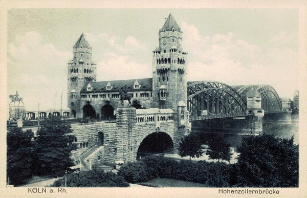 Hohenzollernbrücke (Köln) Vorderseite