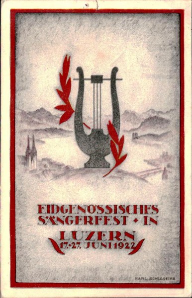Sängerfest Luzern 1922 Vorderseite