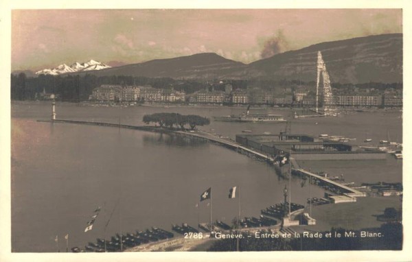 Genève. Entrée de la Rade et le Mt. Blanc. Vorderseite