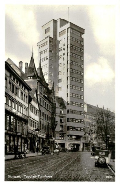 Stuttgart, Tagblatt Turmhaus Vorderseite