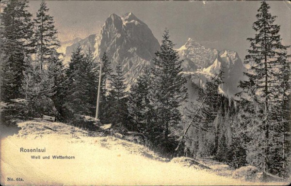 Rosenlaui Well und Wetterhorn Vorderseite
