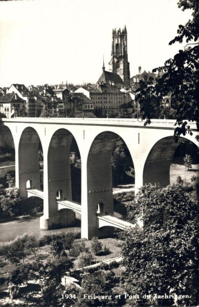 Fribourg et Pont de Zaehringen Vorderseite