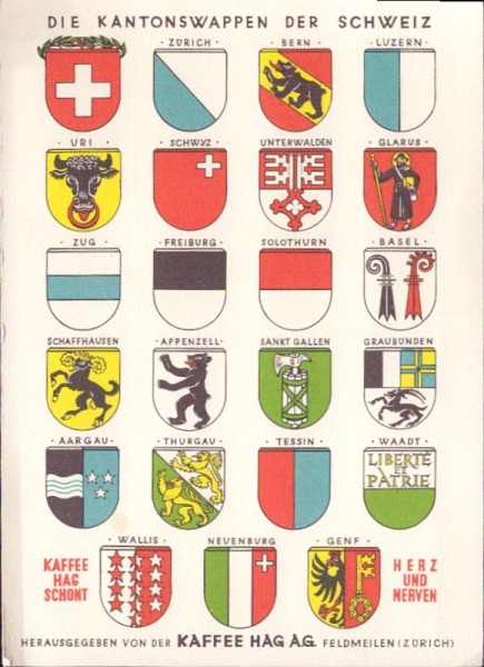 Kantonswappen der Schweiz