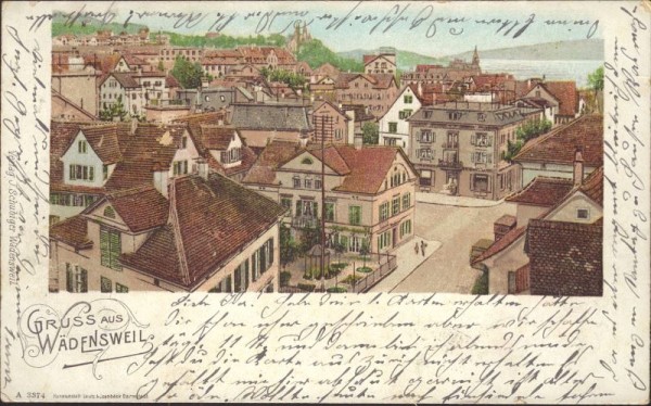 Gruss aus Wädensweil, Wädenswil. 1904