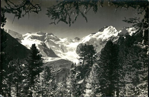 Blick auf Berninagruppe (4047 m) Vorderseite