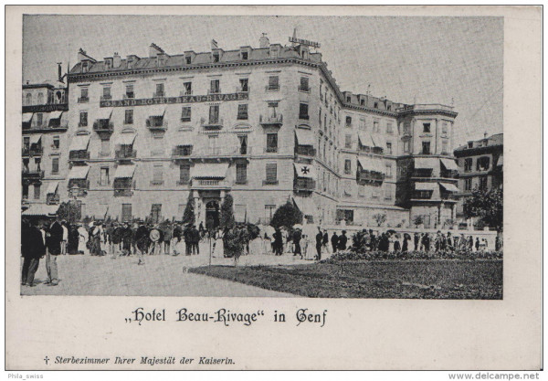 Geneve - Hotel Beau-Rivage in Genf - Sterbezimmer Ihrer Majestät der Kaiserin