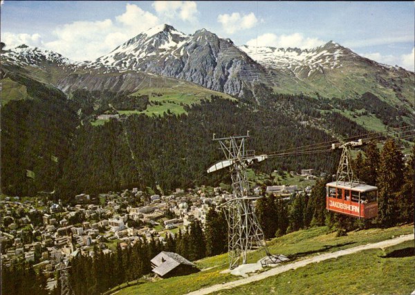 Davos. Ischalp mit Jakobshorn-Bahn, Schatzalp, Strela und Schiahorn