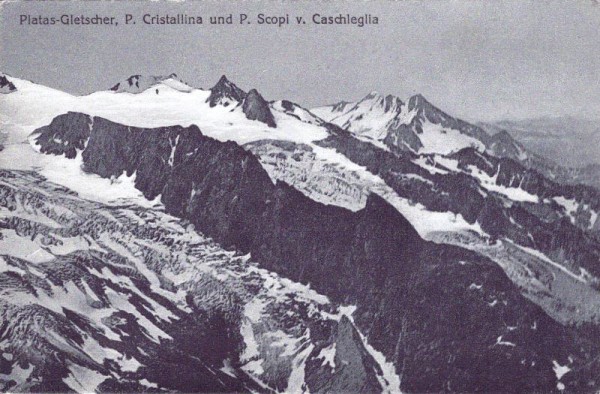 Platas-Gletscher P. Cristallina und P. Scopi v. Caschleglia