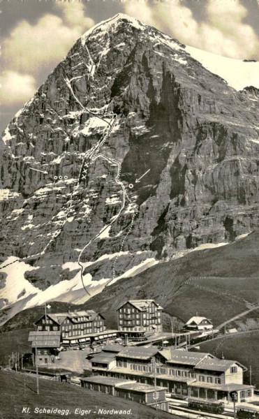 Kl.Scheidegg, Eiger-Nordwand Vorderseite