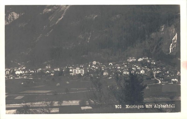 Meiringen mit Alpbachfall Vorderseite